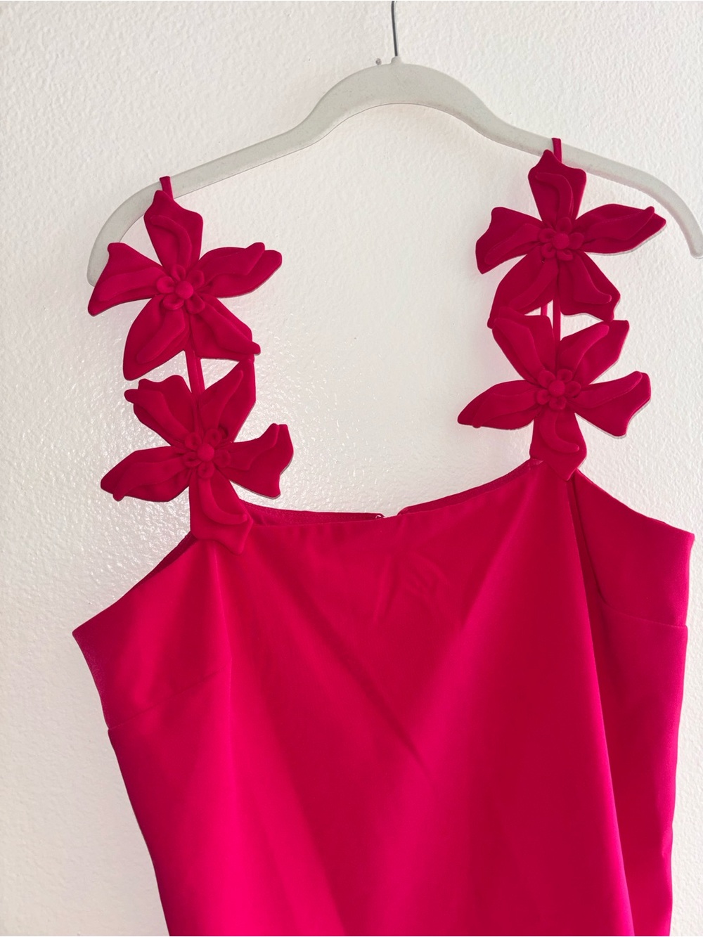 ANTONIO MELANI Hot Pink Floral-Shoulder Mini Shift Dress stunning - Picture 5 of 6